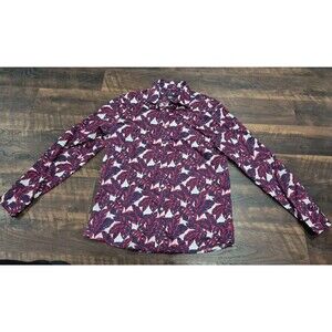 Tommy Hilfiger Shirt L  Floral TH Flex Supima Slim Button Up Long Sleeve Mens